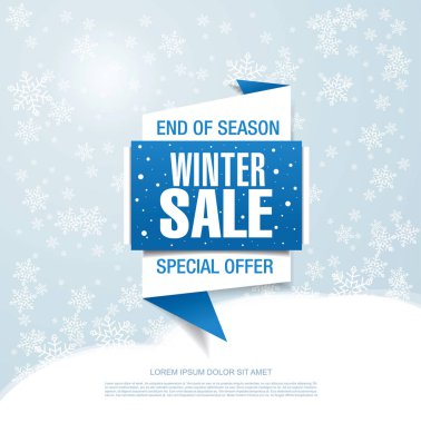 Kış indirimi afişi