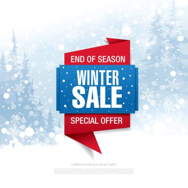 Kış indirimi afişi