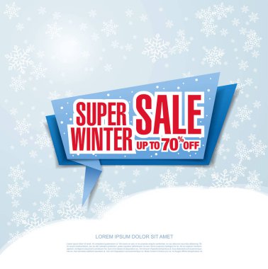Kış indirimi afişi