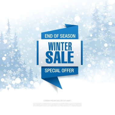 Kış indirimi afişi
