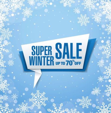 Kış indirimi afişi