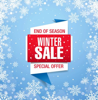 Kış indirimi afişi