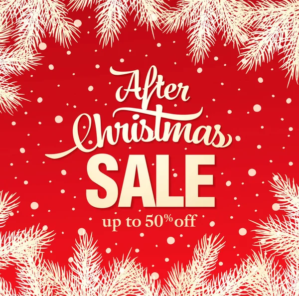 After Christmas sale banner — Stock Vector