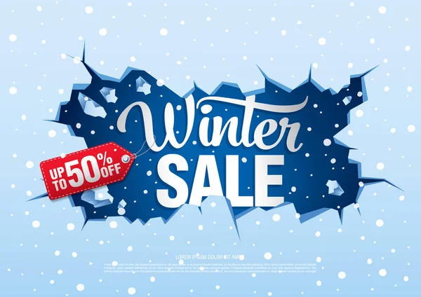 Kış indirimi afişi