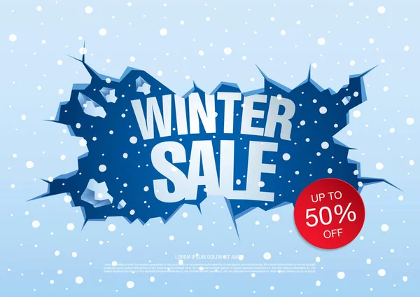 Kış indirimi afişi