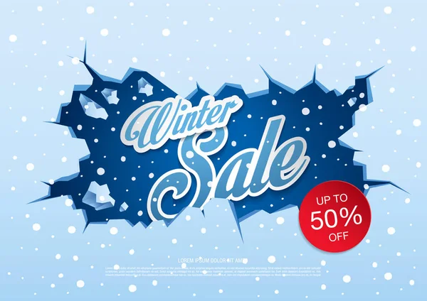 Kış indirimi afişi