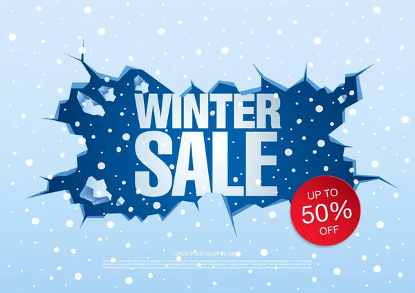 Kış indirimi afişi