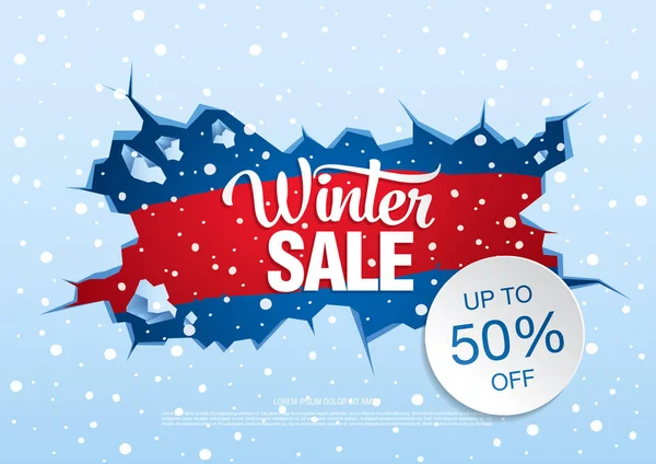Kış indirimi afişi