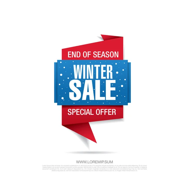 Winter sale banner — Stock Vector