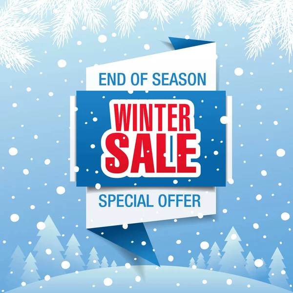 Kış indirimi afişi