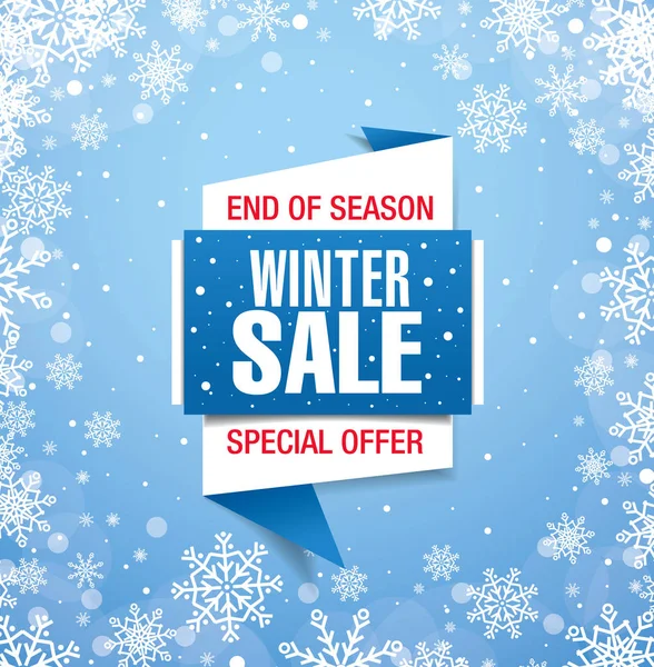 Kış indirimi afişi