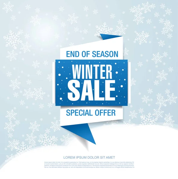 Kış indirimi afişi