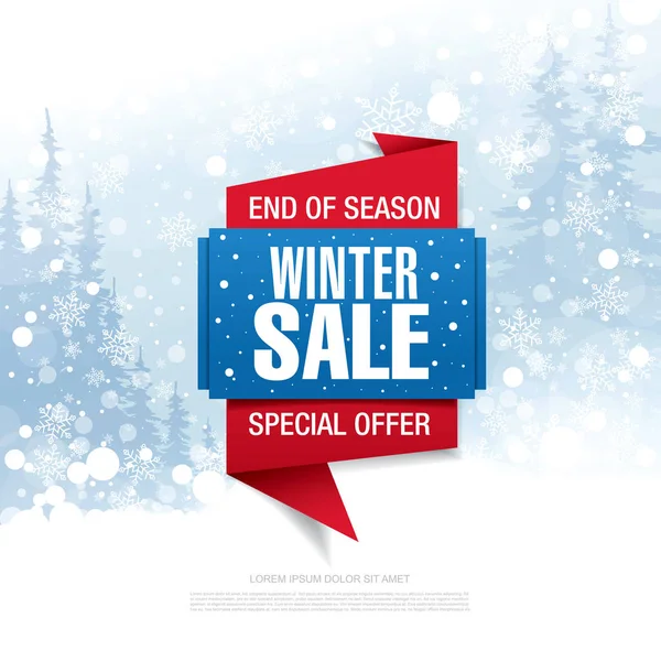 Kış indirimi afişi