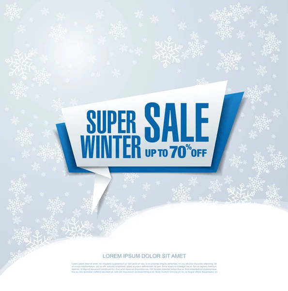 Kış indirimi afişi