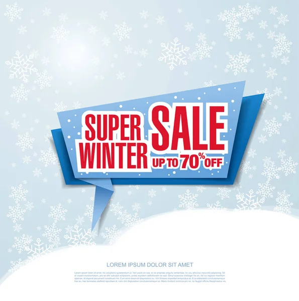 Kış indirimi afişi