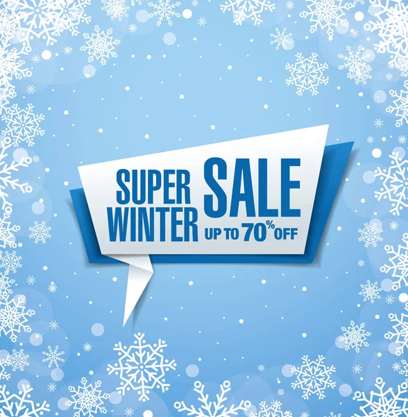 Kış indirimi afişi