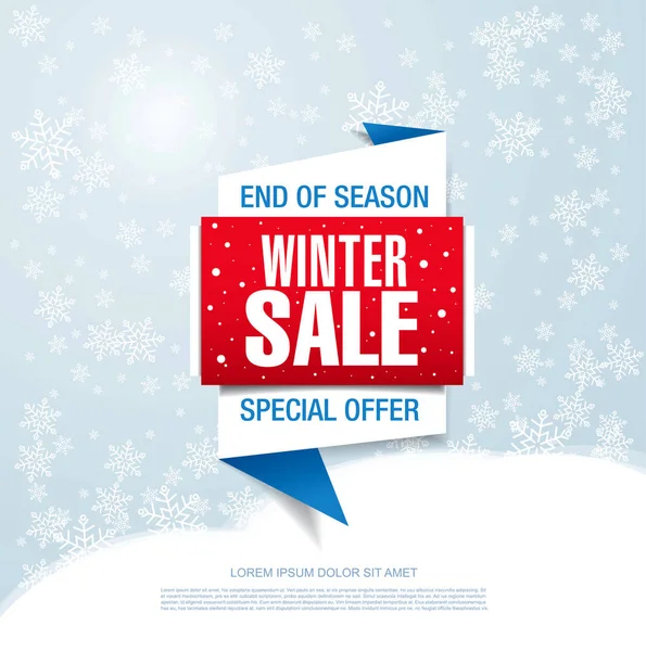 Kış indirimi afişi