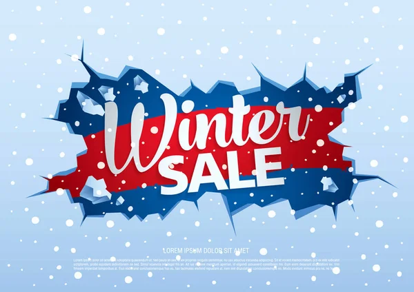 Winter sale banner — Stock Vector