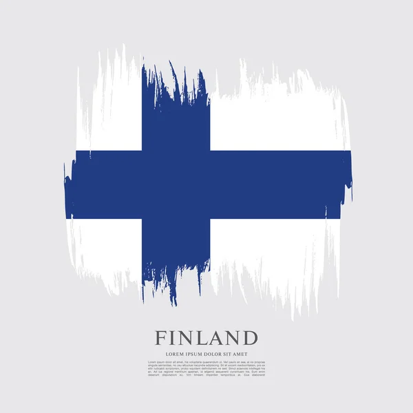 Fondo de la bandera de Finlandia — Vector de stock