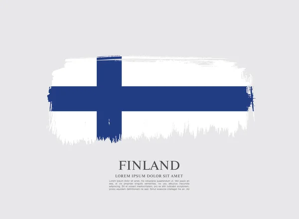 Fondo de la bandera de Finlandia — Vector de stock