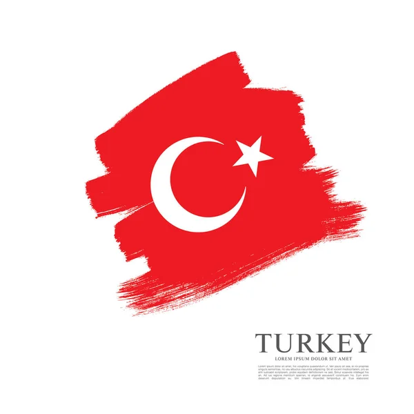 Bandiera della Turchia sfondo — Vettoriale Stock