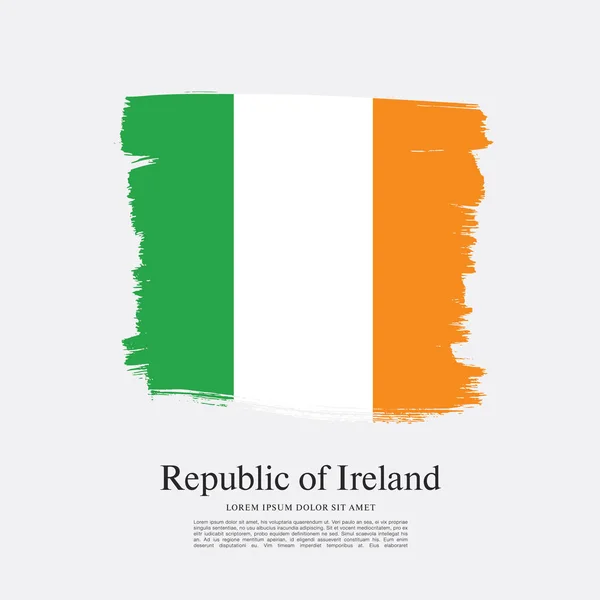 Bandeira da Irlanda fundo — Vetor de Stock