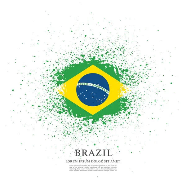 Bandera de Brasil fondo — Vector de stock