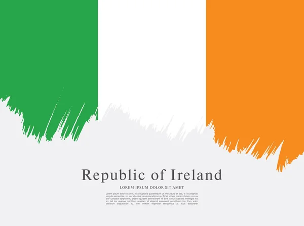 Vlag van Ierland achtergrond — Stockvector