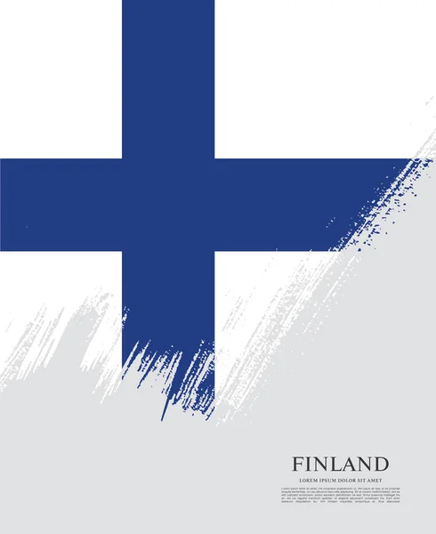 Fondo de la bandera de Finlandia — Vector de stock