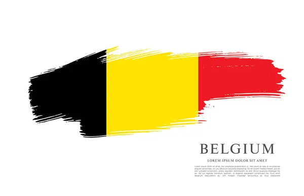 Flagga av Belgien bakgrund — Stock vektor