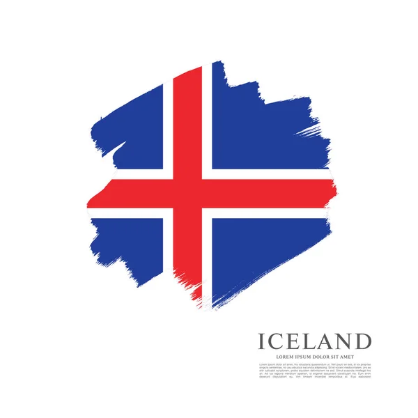 Bandeira da Islândia fundo —  Vetores de Stock