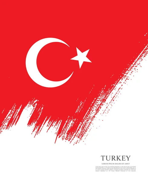 Bandera de Turquía antecedentes — Vector de stock