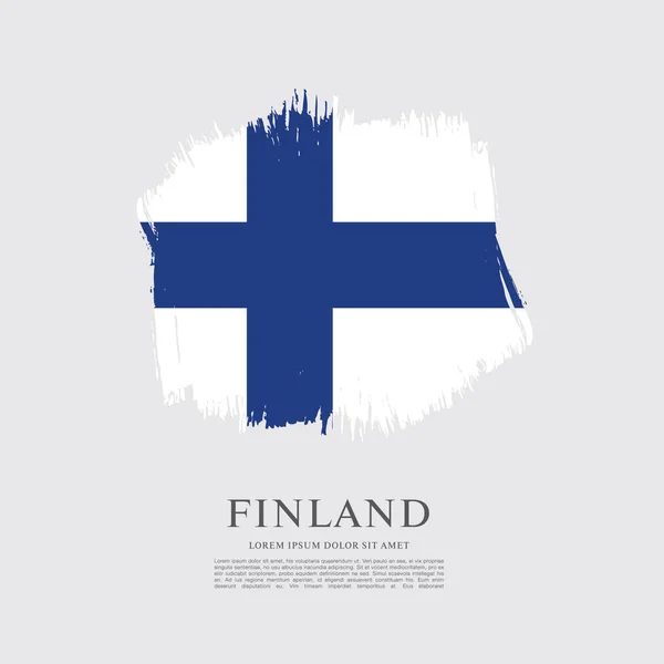 Drapeau de la Finlande fond — Image vectorielle