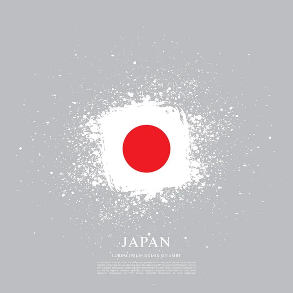 Flagge mit japanischem Hintergrund — Stockvektor