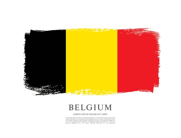 벨기에 배경의 국기 — 스톡 벡터
