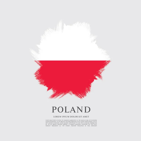 Bandiera della Polonia sfondo — Vettoriale Stock