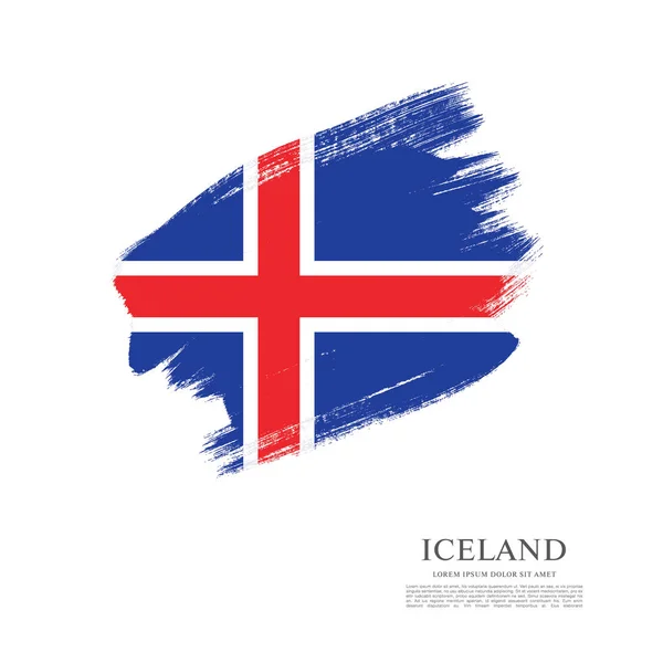 Bandera de Islandia antecedentes — Vector de stock