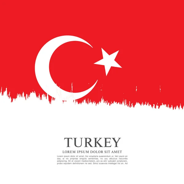 터키의 국기 배경 — 스톡 벡터