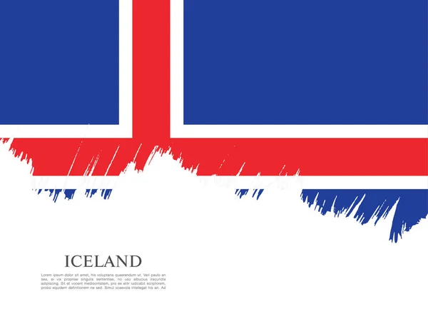 Drapeau de l'Islande fond — Image vectorielle