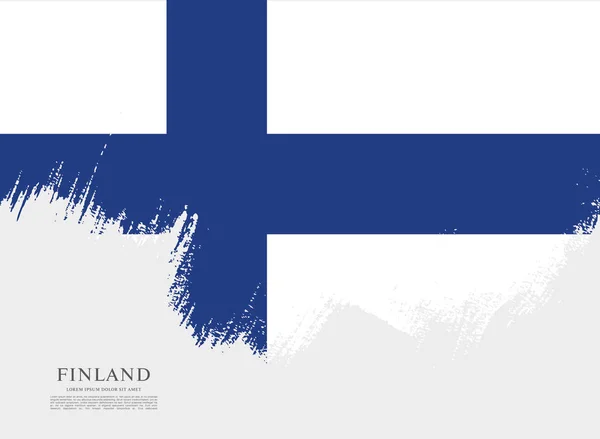 Fondo de la bandera de Finlandia — Vector de stock