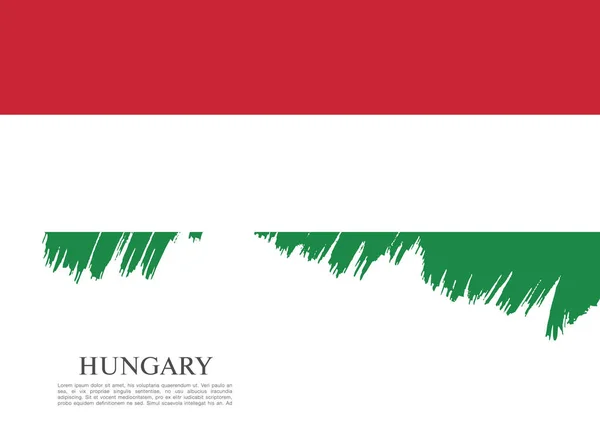 Bandeira da Hungria fundo — Vetor de Stock