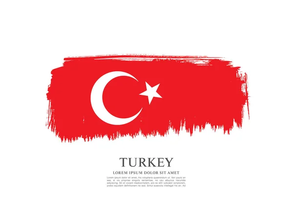 Flagge der Türkei Hintergrund — Stockvektor