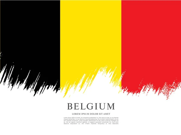 Bandeira da Bélgica fundo — Vetor de Stock