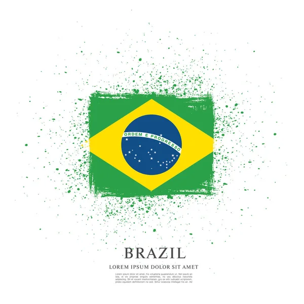 Flagga Brasilien bakgrund — Stock vektor