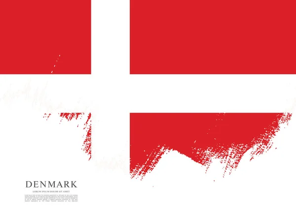 Latar belakang bendera Denmark - Stok Vektor