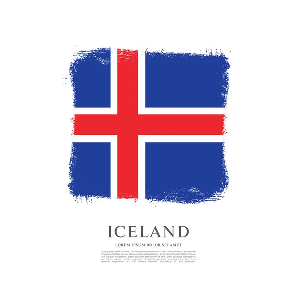 Drapeau de l'Islande fond — Image vectorielle