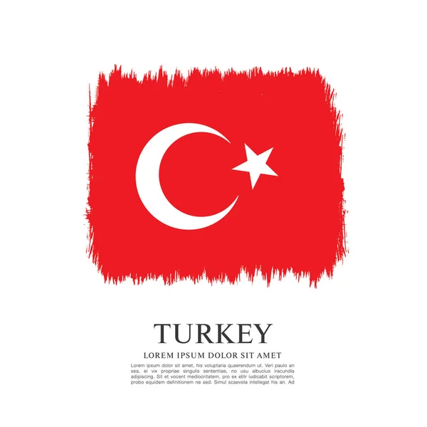 Flagge der Türkei Hintergrund — Stockvektor