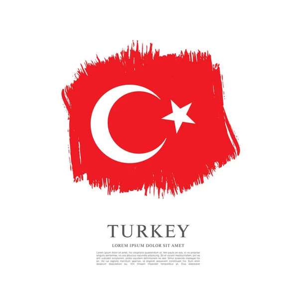 Drapeau de la Turquie fond — Image vectorielle