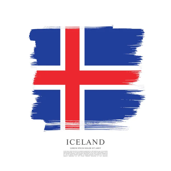 Drapeau de l'Islande fond — Image vectorielle