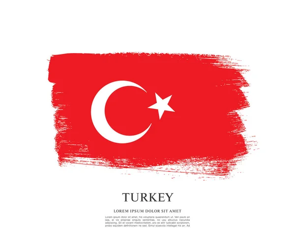 Flagge der Türkei Hintergrund — Stockvektor